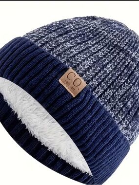 C.C Exclusives C.C Popular Lined Beanie Blue & White
